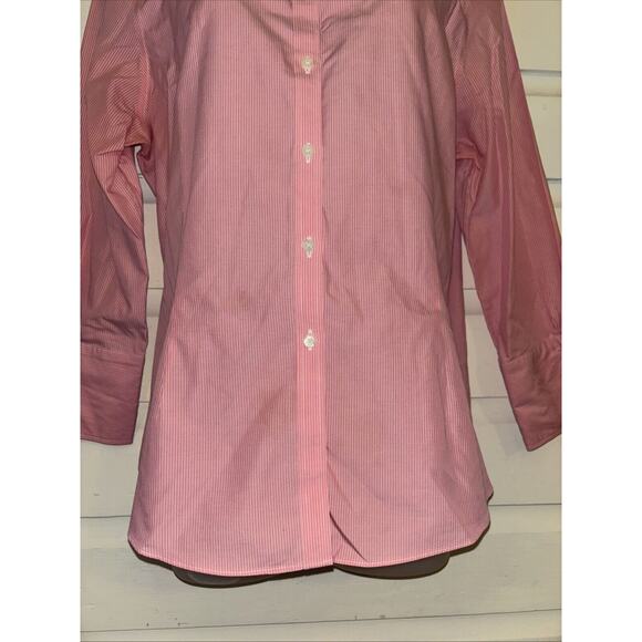 Brooks Brothers 346 100% Cotton 3/4 Sleeve Button Up Top Size 14 - Picture 4 of 8